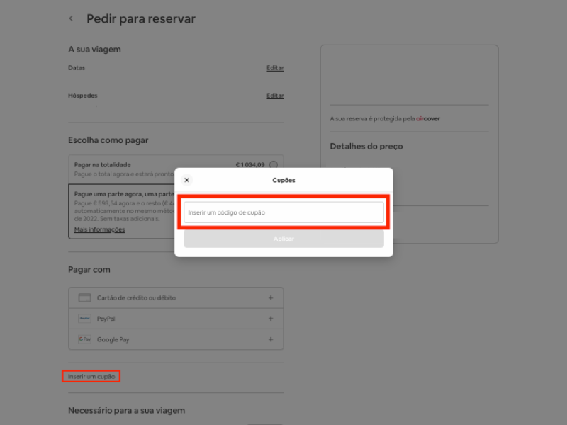 Airbnb cupão