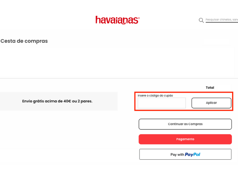 Havaianas cupão