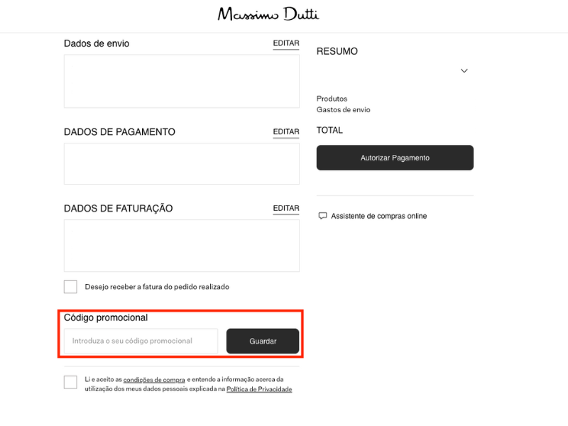 Massimo Dutti cupão