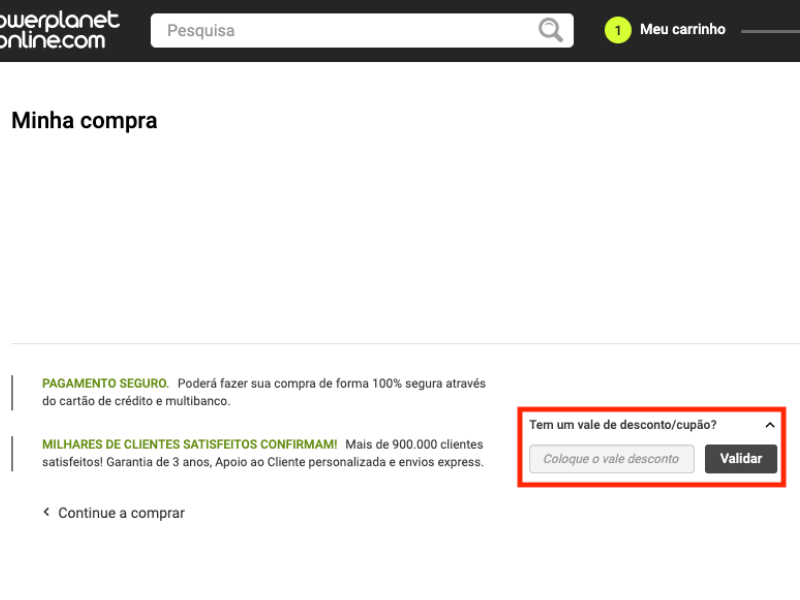 PowerPlanetOnline cupão