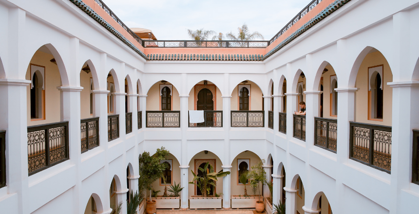 pátio do hotel